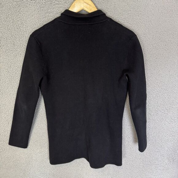 J.Crew Mercantile Sweater Womens XS Black Knit Button Front Blazer - Picture 8 of 8